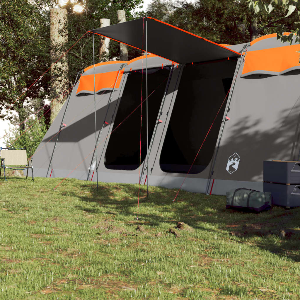 Tunneltent 8-persoons waterdicht grijs en oranje is nu te koop bij PeponiXL, paradijselijk wonen!