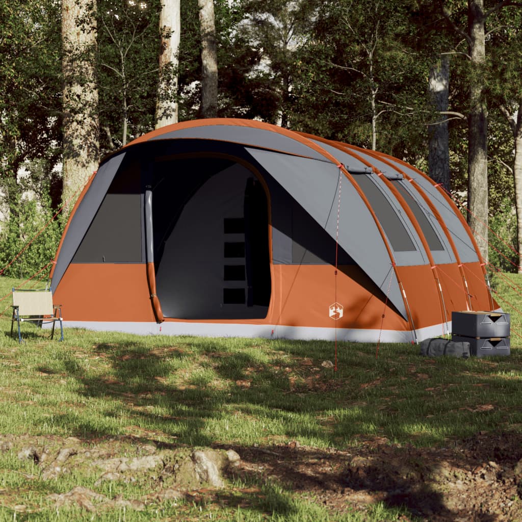Tunneltent 7-persoons waterdicht grijs en oranje is nu te koop bij PeponiXL, paradijselijk wonen!
