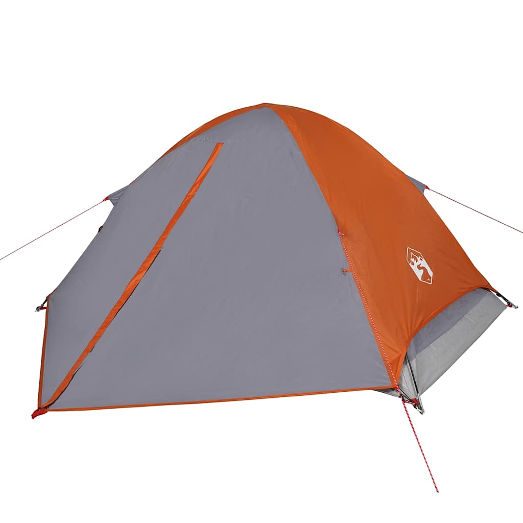 Koepeltent 4-persoons waterdicht grijs en oranje is nu te koop bij PeponiXL, paradijselijk wonen!