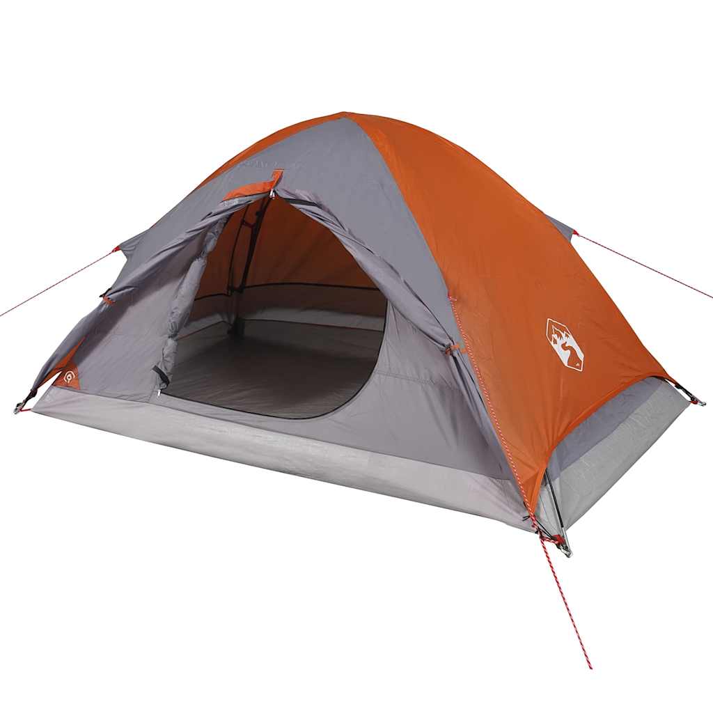 Koepeltent 4-persoons waterdicht grijs en oranje is nu te koop bij PeponiXL, paradijselijk wonen!