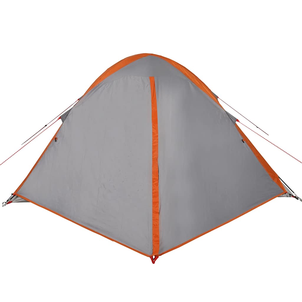 Koepeltent 4-persoons waterdicht grijs en oranje is nu te koop bij PeponiXL, paradijselijk wonen!