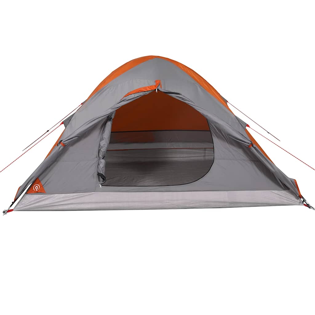 Koepeltent 4-persoons waterdicht grijs en oranje is nu te koop bij PeponiXL, paradijselijk wonen!