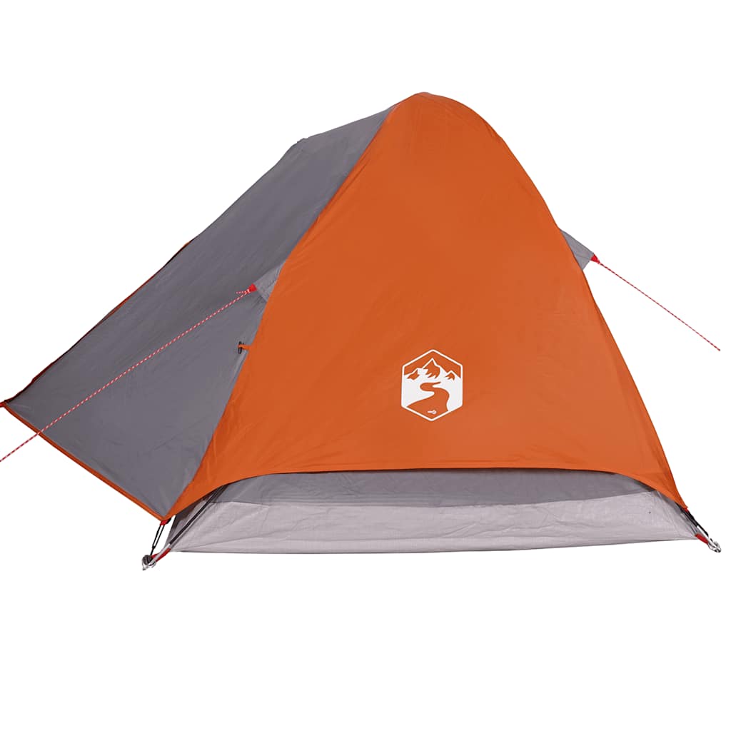 Koepeltent 4-persoons waterdicht grijs en oranje is nu te koop bij PeponiXL, paradijselijk wonen!