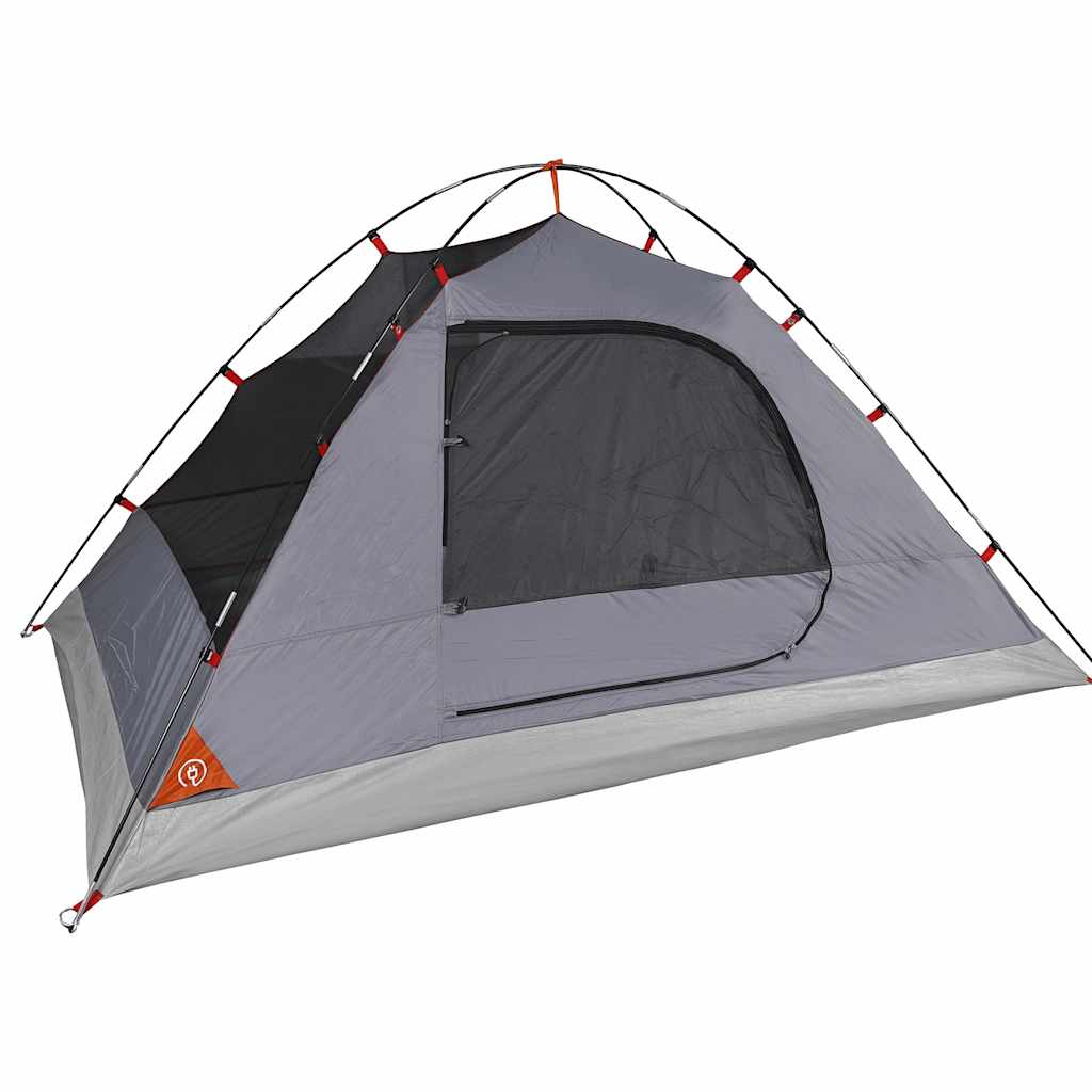 Koepeltent 4-persoons waterdicht grijs en oranje is nu te koop bij PeponiXL, paradijselijk wonen!