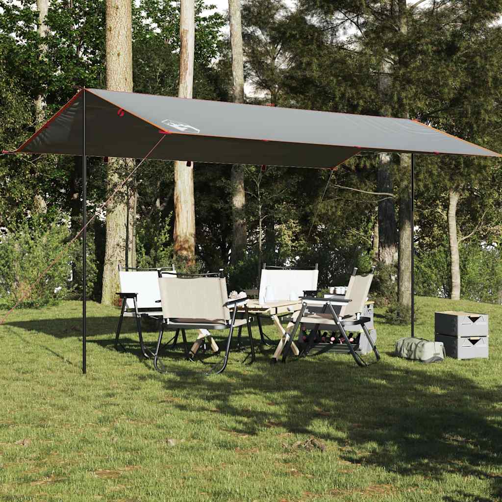Kampeerluifel waterdicht 500x294 cm grijs en oranje is nu te koop bij PeponiXL, paradijselijk wonen!