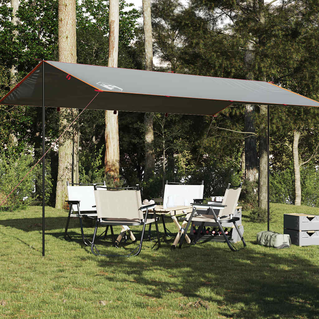 Kampeerluifel waterdicht 500x294 cm grijs en oranje is nu te koop bij PeponiXL, paradijselijk wonen!