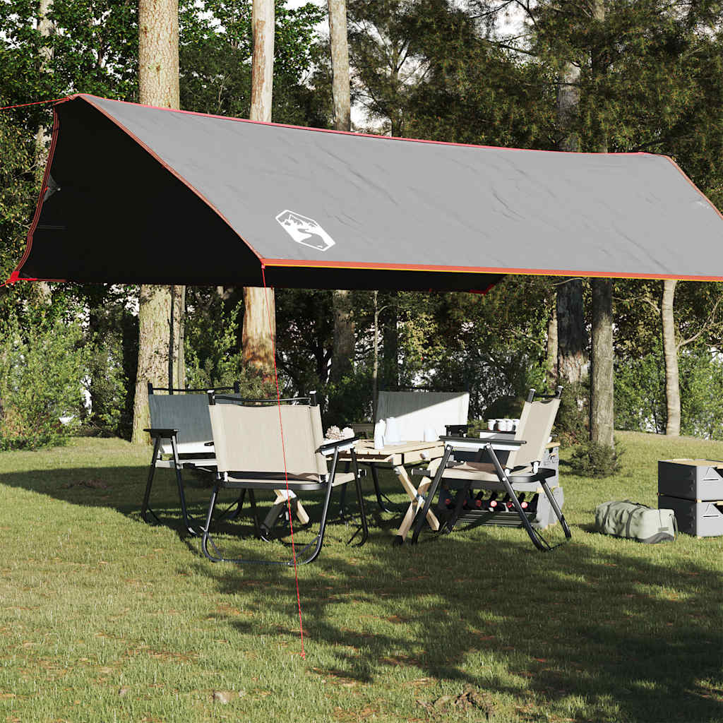 Kampeerluifel waterdicht 500x294 cm grijs en oranje is nu te koop bij PeponiXL, paradijselijk wonen!