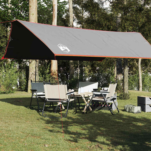 Kampeerluifel waterdicht 500x294 cm grijs en oranje is nu te koop bij PeponiXL, paradijselijk wonen!