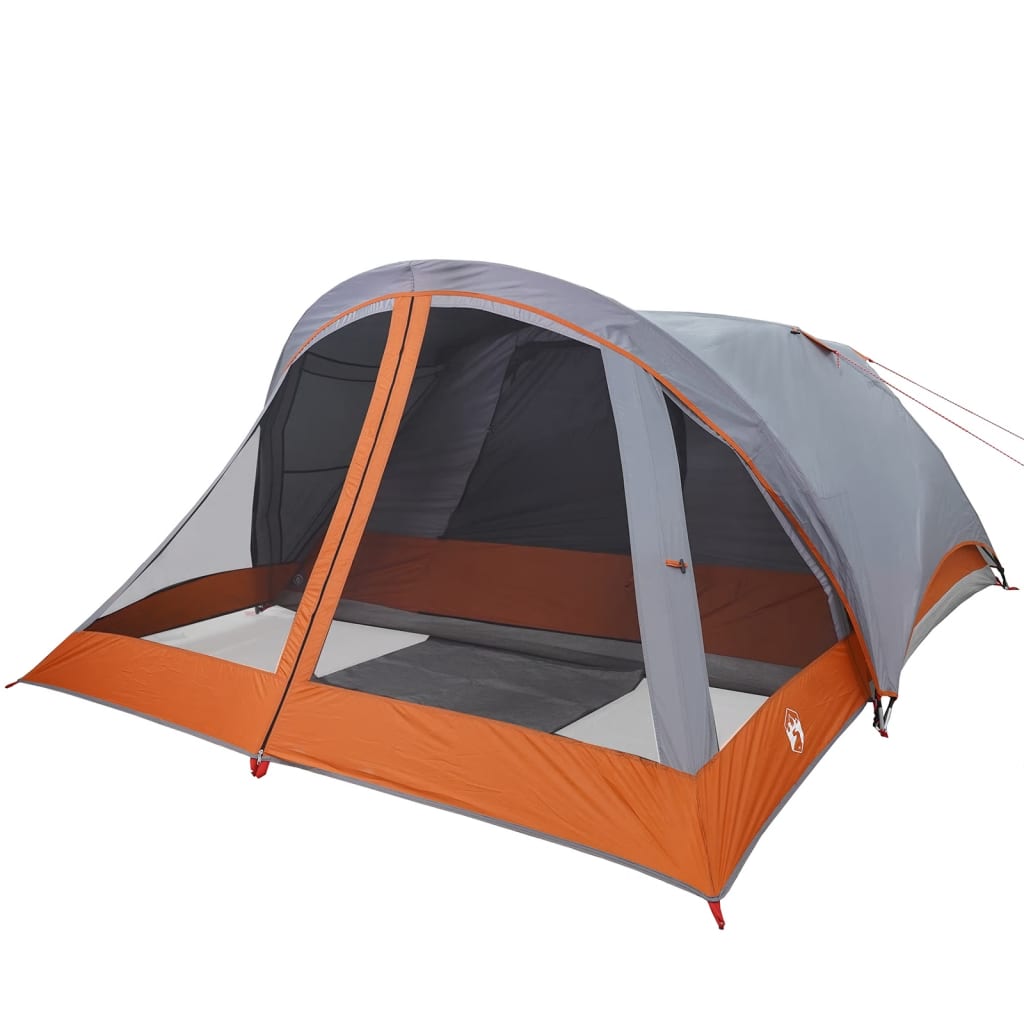 Tent 4-persoons waterdicht grijs en oranje is nu te koop bij PeponiXL, paradijselijk wonen!