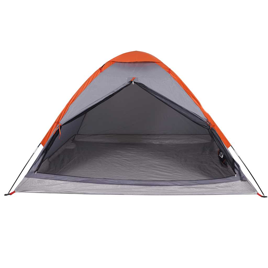 Koepeltent 4-persoons waterdicht grijs en oranje is nu te koop bij PeponiXL, paradijselijk wonen!
