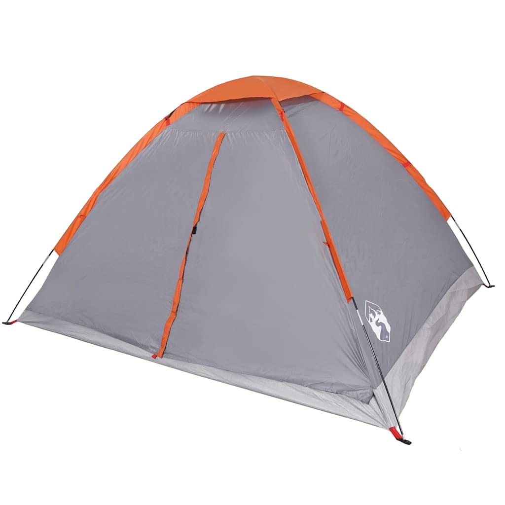 Koepeltent 4-persoons waterdicht grijs en oranje is nu te koop bij PeponiXL, paradijselijk wonen!