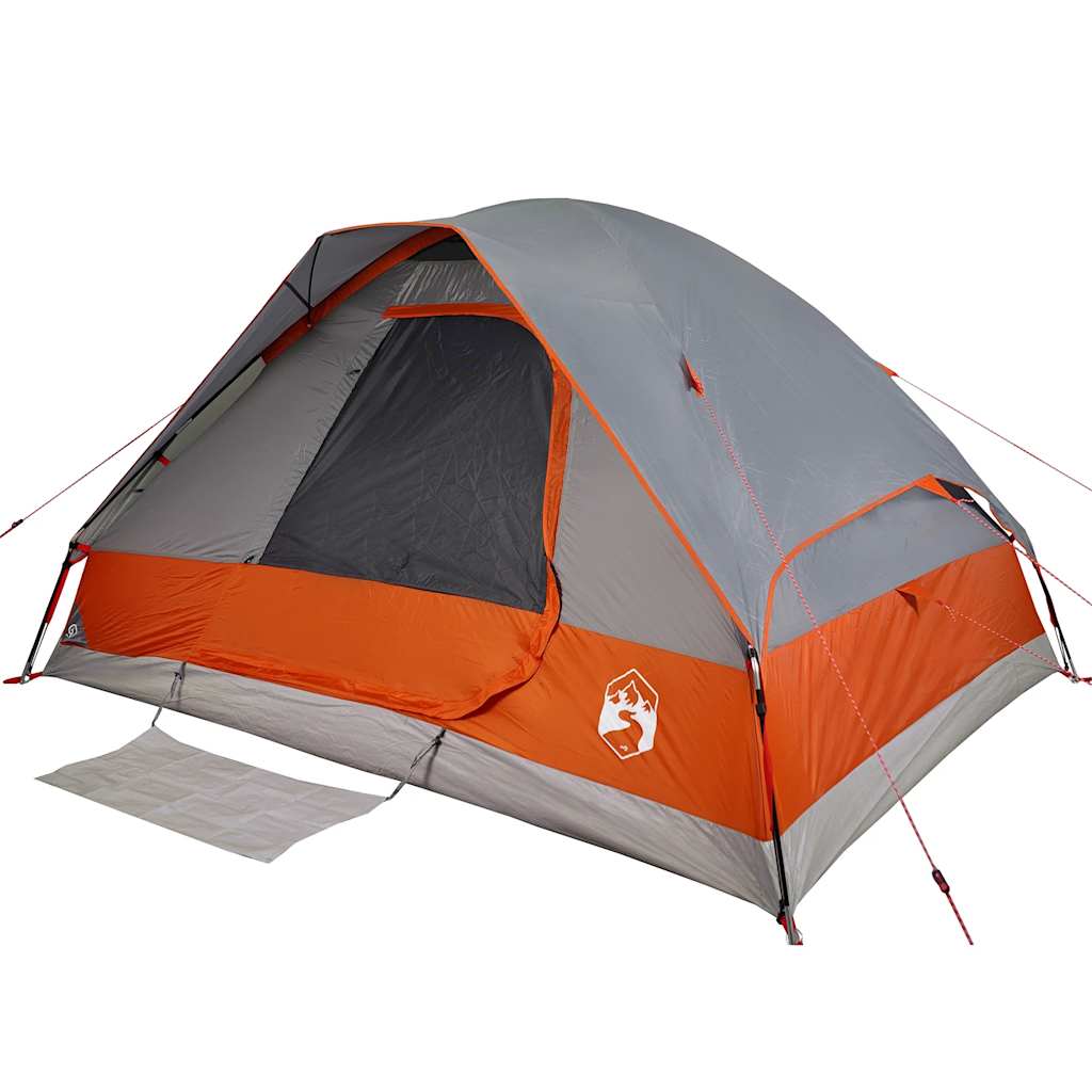 Koepeltent 2-persoons waterdicht grijs en oranje is nu te koop bij PeponiXL, paradijselijk wonen!
