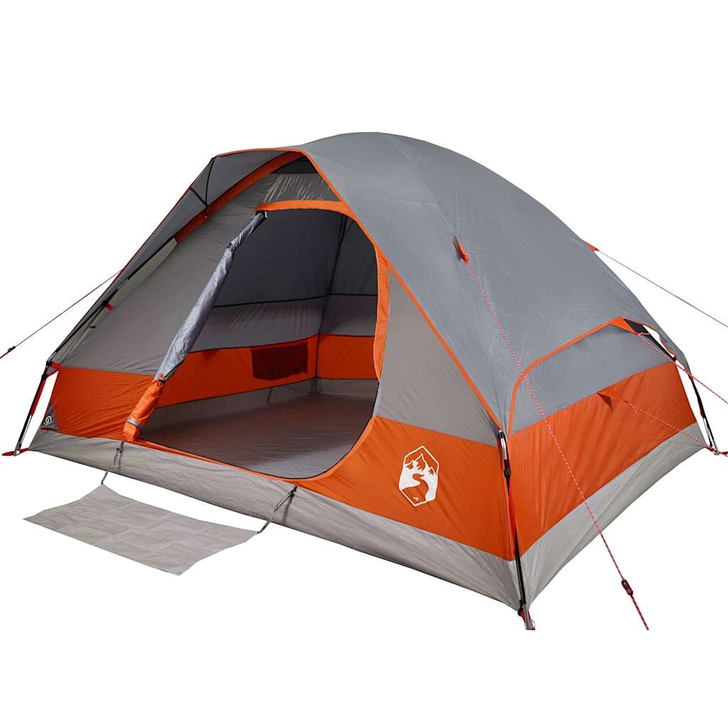 Koepeltent 2-persoons waterdicht grijs en oranje is nu te koop bij PeponiXL, paradijselijk wonen!