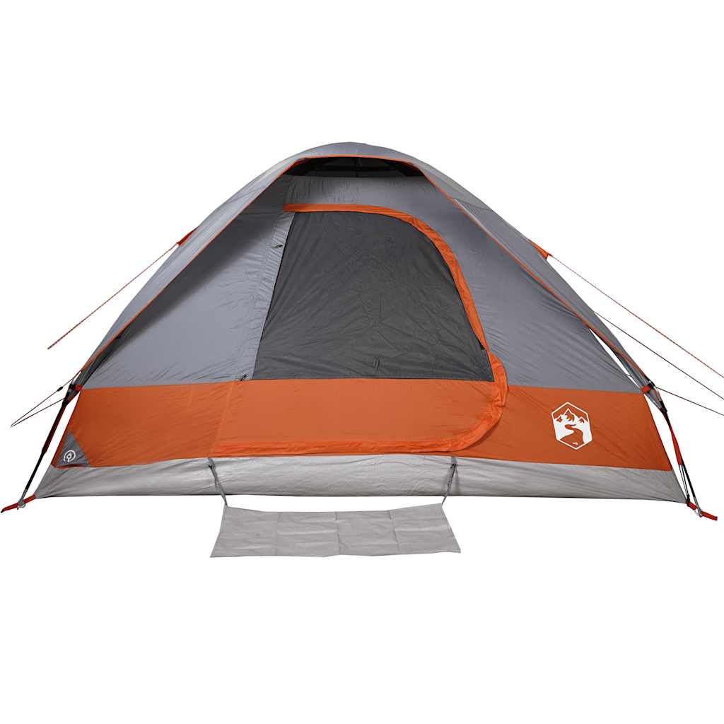Koepeltent 4-persoons waterdicht grijs en oranje is nu te koop bij PeponiXL, paradijselijk wonen!