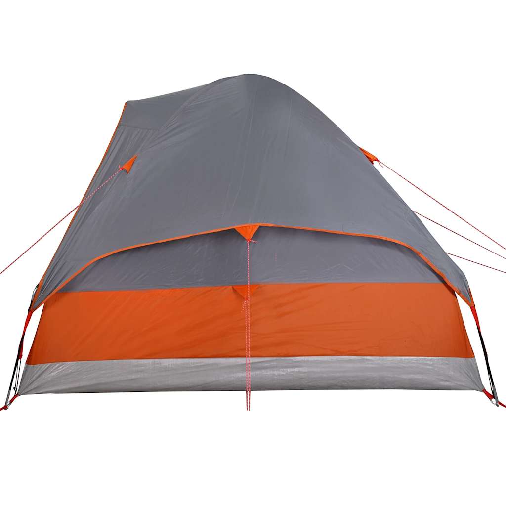 Koepeltent 4-persoons waterdicht grijs en oranje is nu te koop bij PeponiXL, paradijselijk wonen!