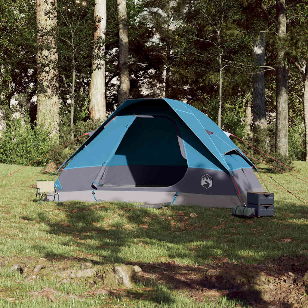 Koepeltent 6-persoons waterdicht blauw is nu te koop bij PeponiXL, paradijselijk wonen!