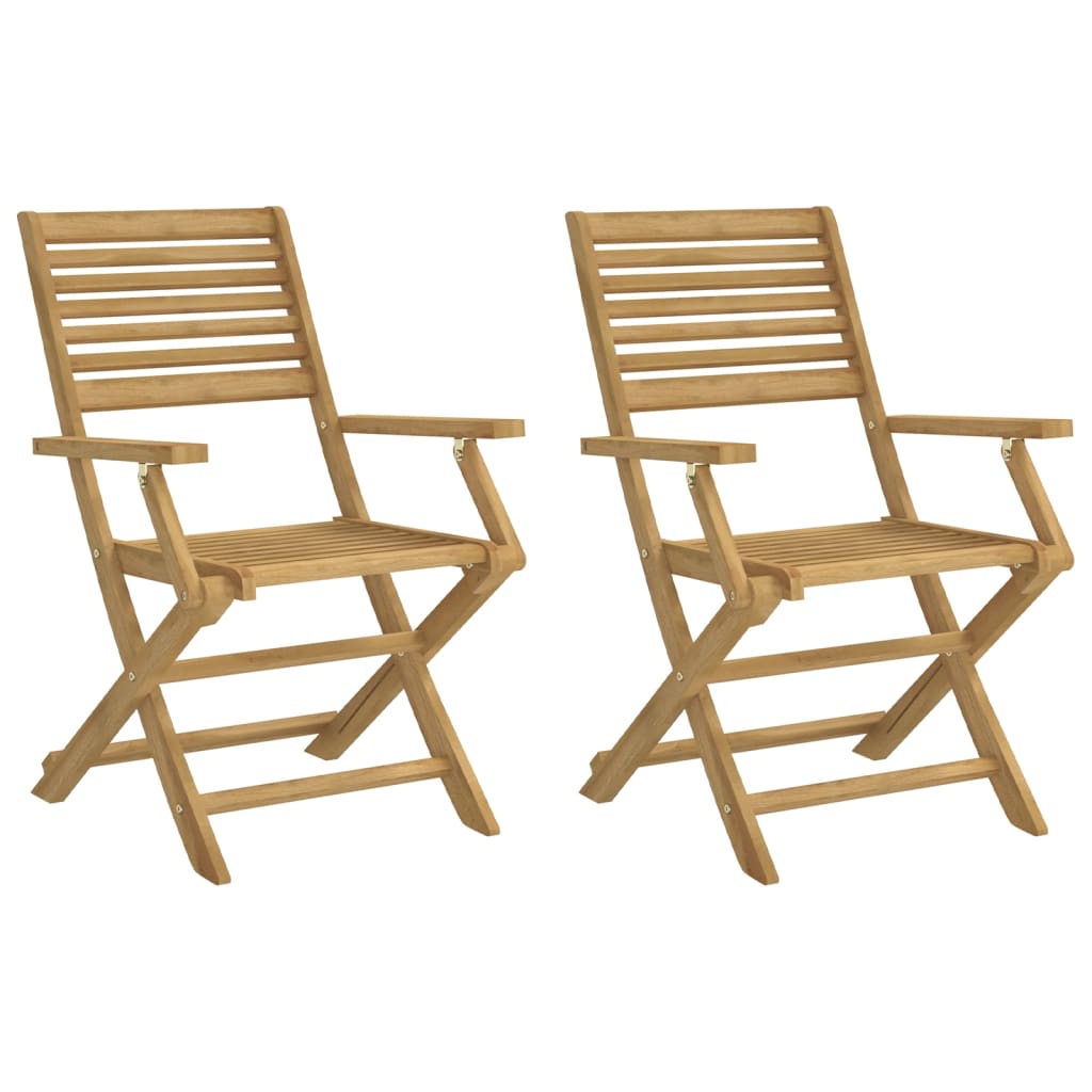 Tuinstoelen 2 st inklapbaar 54,5x61,5x86,5 cm acaciahout is nu te koop bij PeponiXL, paradijselijk wonen!