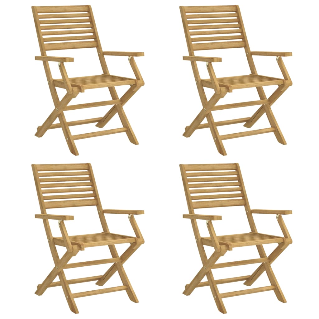 Tuinstoelen 4 st inklapbaar 54,5x61,5x86,5 cm acaciahout is nu te koop bij PeponiXL, paradijselijk wonen!