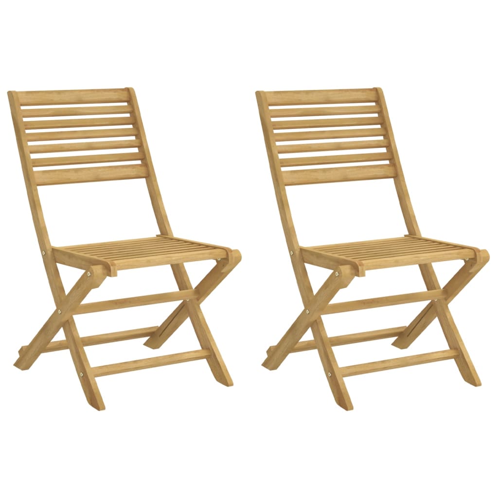 Tuinstoelen 2 st inklapbaar 48,5x61,5x87 cm massief acaciahout is nu te koop bij PeponiXL, paradijselijk wonen!