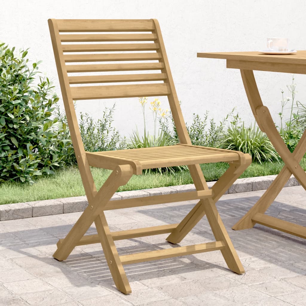 Tuinstoelen 2 st inklapbaar 48,5x61,5x87 cm massief acaciahout is nu te koop bij PeponiXL, paradijselijk wonen!