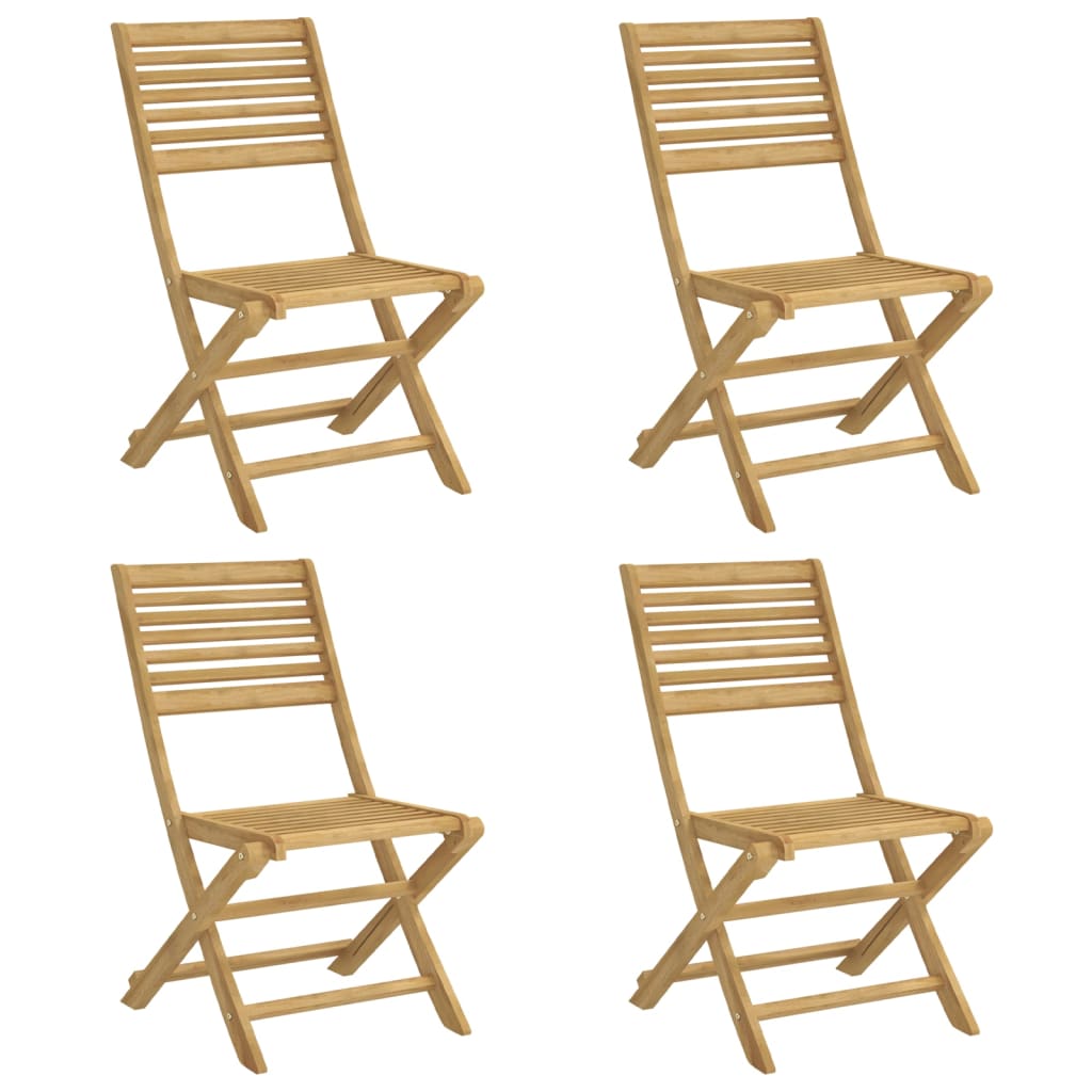 Tuinstoelen 4 st inklapbaar 48,5x61,5x87 cm massief acaciahout is nu te koop bij PeponiXL, paradijselijk wonen!