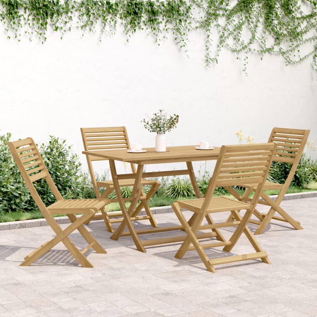 Tuinstoelen 4 st inklapbaar 48,5x61,5x87 cm massief acaciahout is nu te koop bij PeponiXL, paradijselijk wonen!