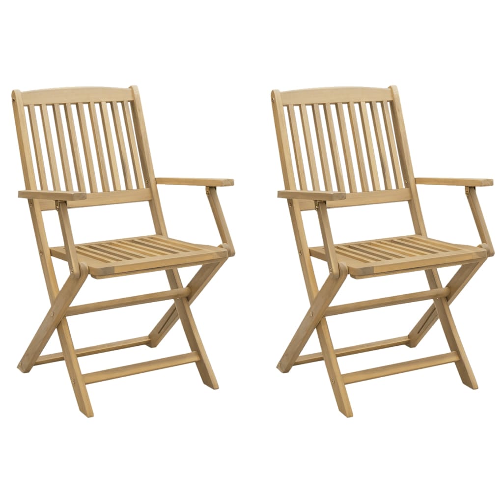 Tuinstoelen 2 st inklapbaar 54x61x88 cm massief acaciahout is nu te koop bij PeponiXL, paradijselijk wonen!