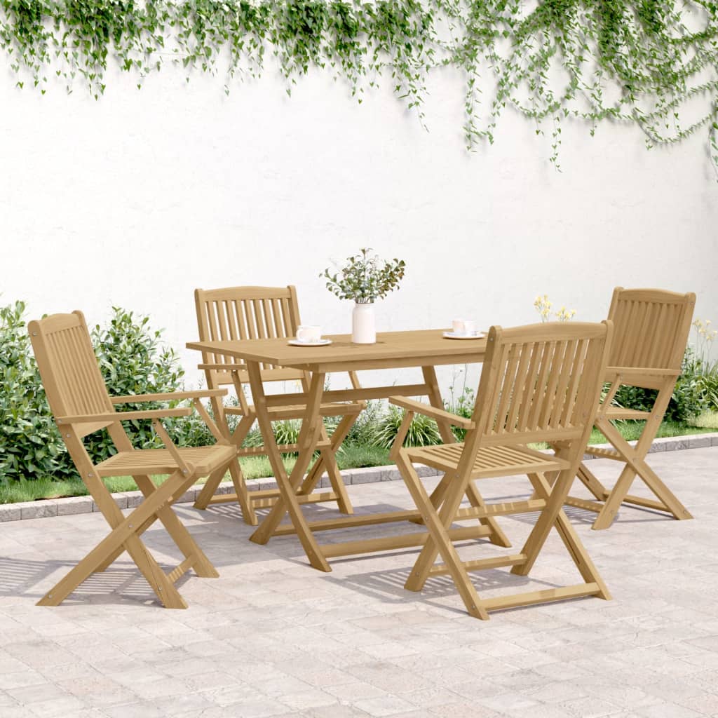 Tuinstoelen 4 st inklapbaar 54x61x88 cm massief acaciahout is nu te koop bij PeponiXL, paradijselijk wonen!