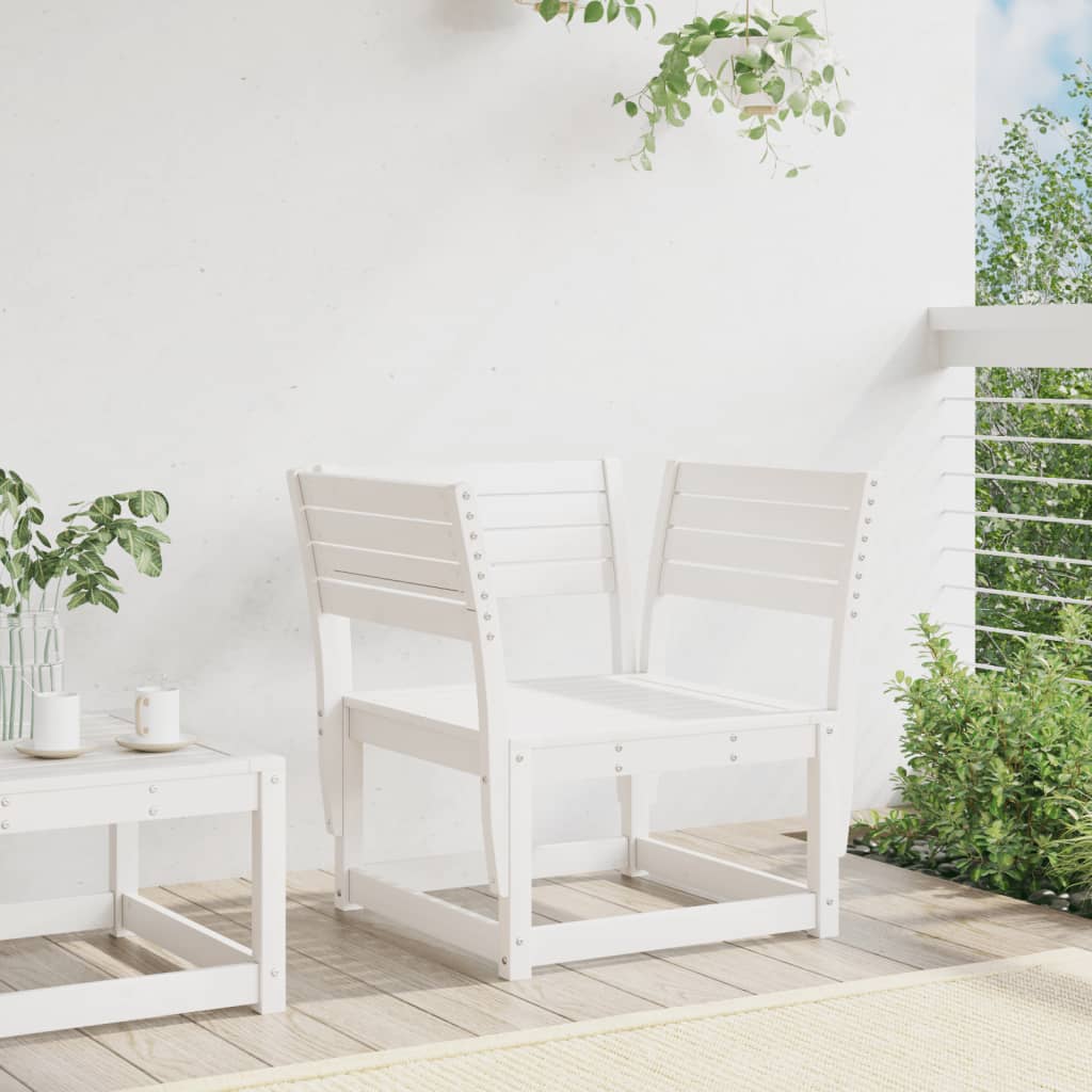 Tuinstoel massief grenenhout wit is nu te koop bij PeponiXL, paradijselijk wonen!