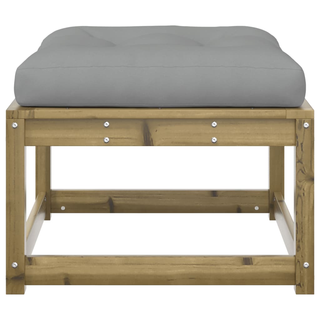 Tuinvoetenbank met kussen geïmpregneerd grenenhout is nu te koop bij PeponiXL, paradijselijk wonen!