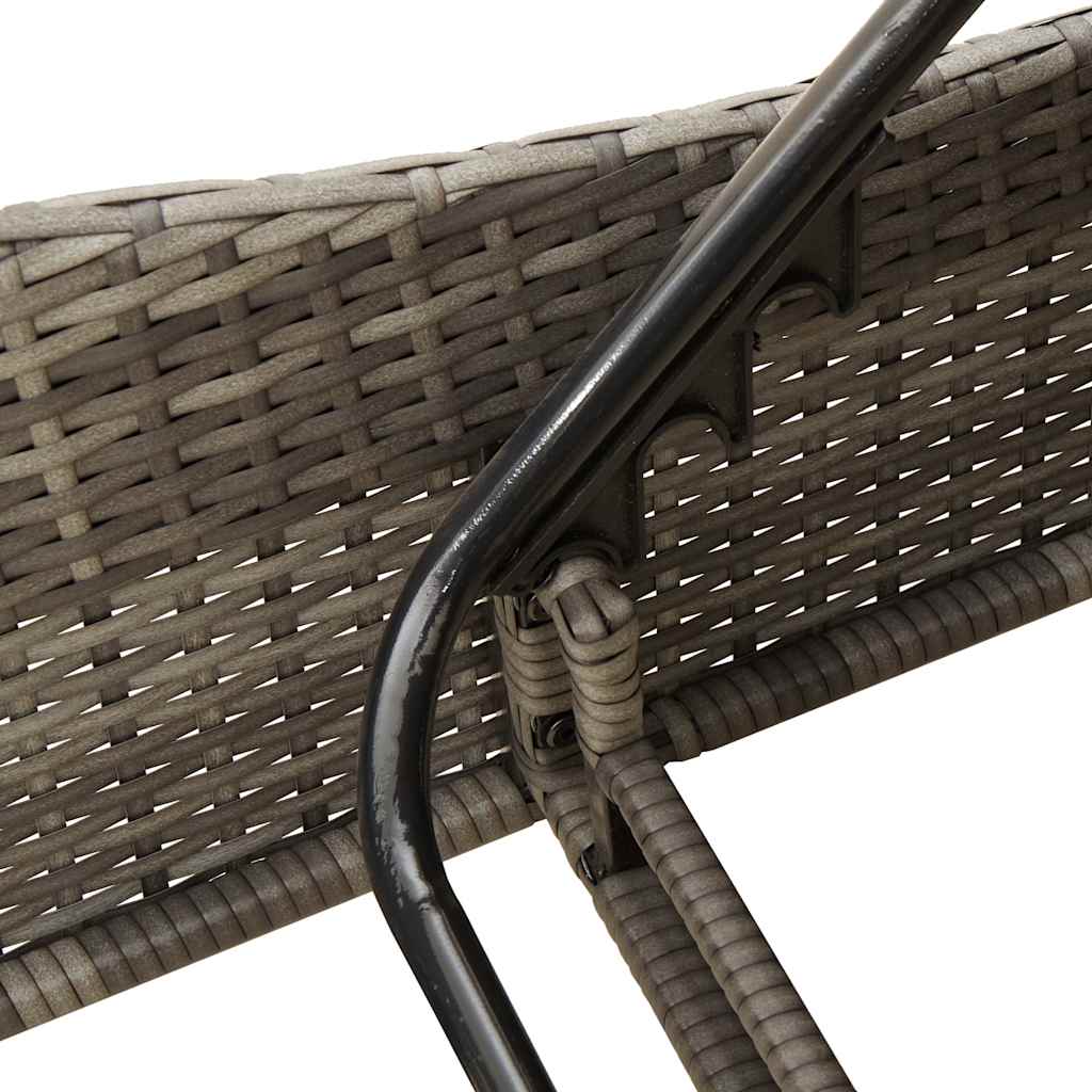 Ligbed met kussens grijs 114x205x73 cm poly rattan is nu te koop bij PeponiXL, paradijselijk wonen!