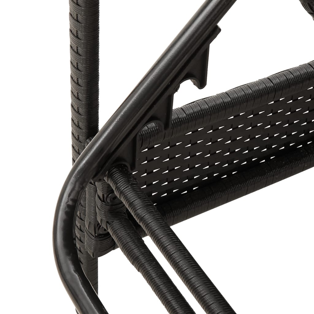 Ligbed met kussen 63x200x81 cm poly rattan zwart is nu te koop bij PeponiXL, paradijselijk wonen!