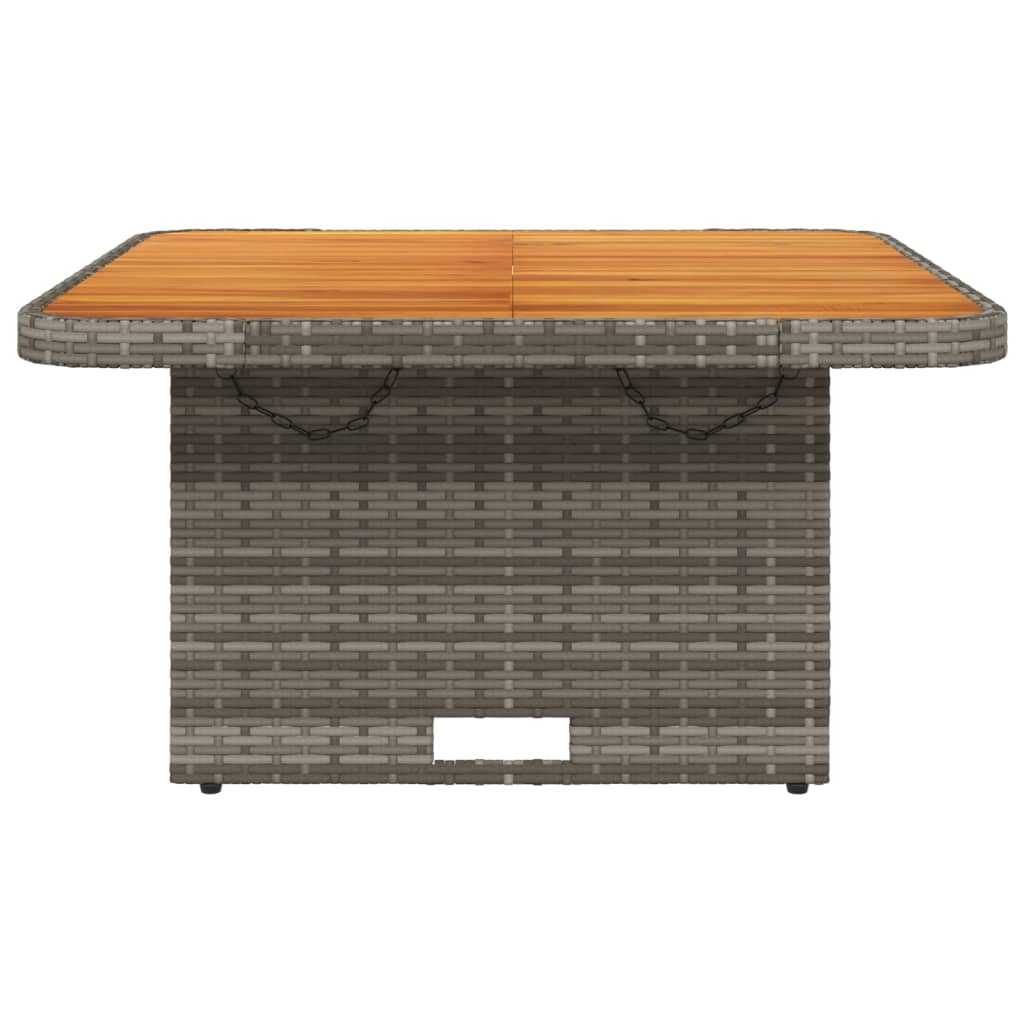 Tuintafel 80x80x71 cm poly rattan en acaciahout grijs is nu te koop bij PeponiXL, paradijselijk wonen!