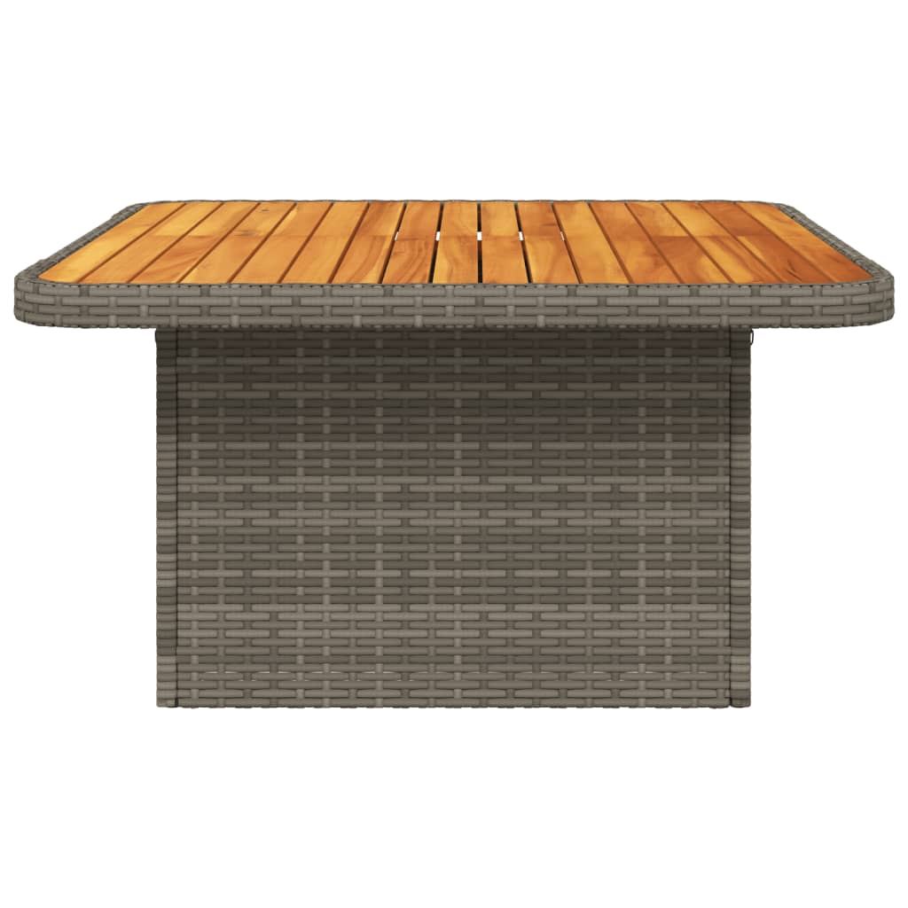Tuintafel 80x80x71 cm poly rattan en acaciahout grijs is nu te koop bij PeponiXL, paradijselijk wonen!