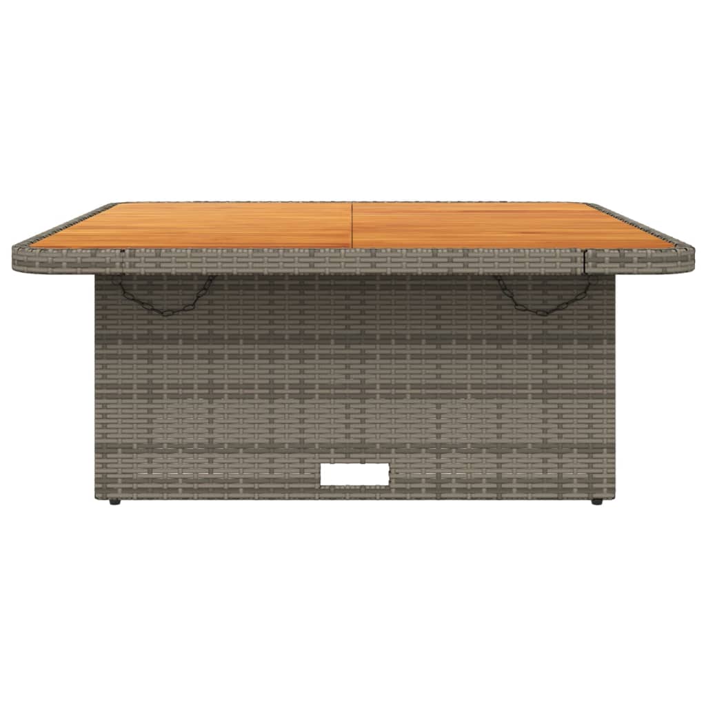 Tuintafel 110x110x71 cm poly rattan en acaciahout grijs is nu te koop bij PeponiXL, paradijselijk wonen!
