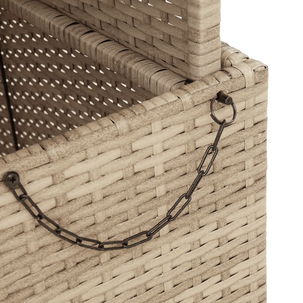 Tuintafel 110x110x71 cm poly rattan en acaciahout beige is nu te koop bij PeponiXL, paradijselijk wonen!