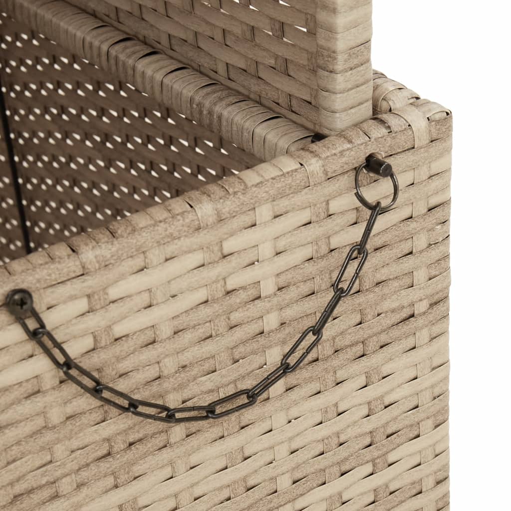 Tuintafel 90x55x71 cm poly rattan en acaciahout beige is nu te koop bij PeponiXL, paradijselijk wonen!