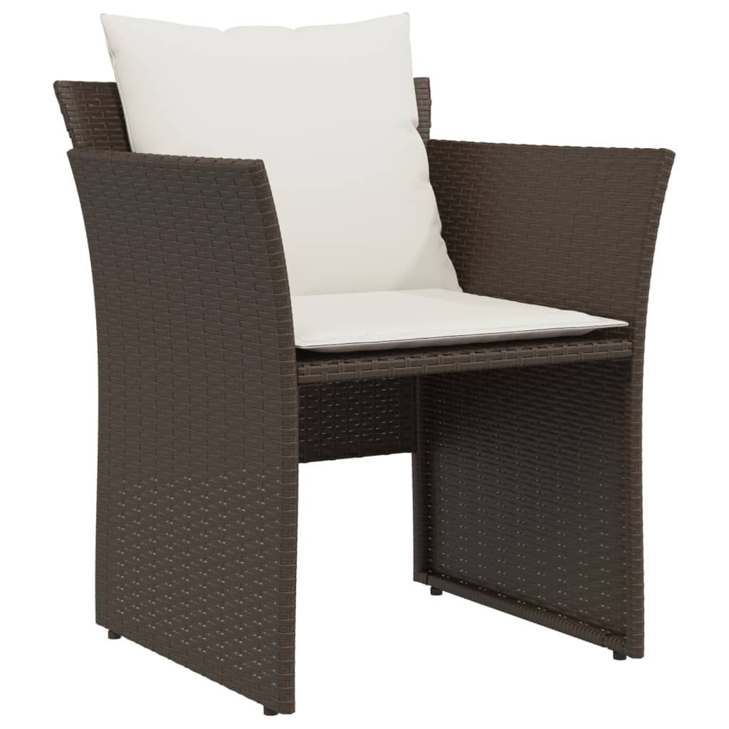 Tuinstoel met voetenbank poly rattan bruin is nu te koop bij PeponiXL, paradijselijk wonen!