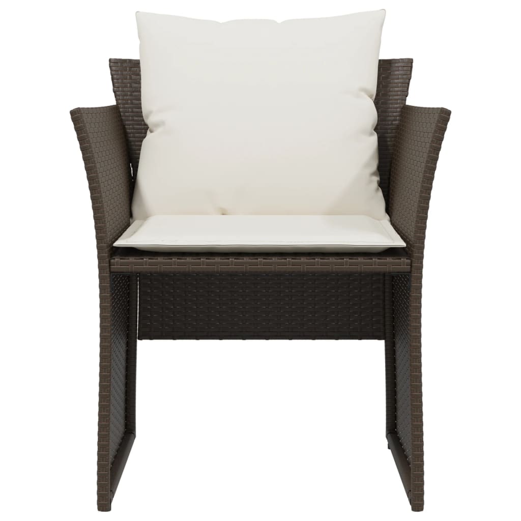 Tuinstoel met voetenbank poly rattan bruin is nu te koop bij PeponiXL, paradijselijk wonen!