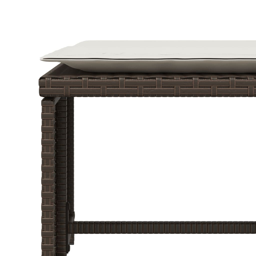 Tuinstoel met voetenbank poly rattan bruin is nu te koop bij PeponiXL, paradijselijk wonen!