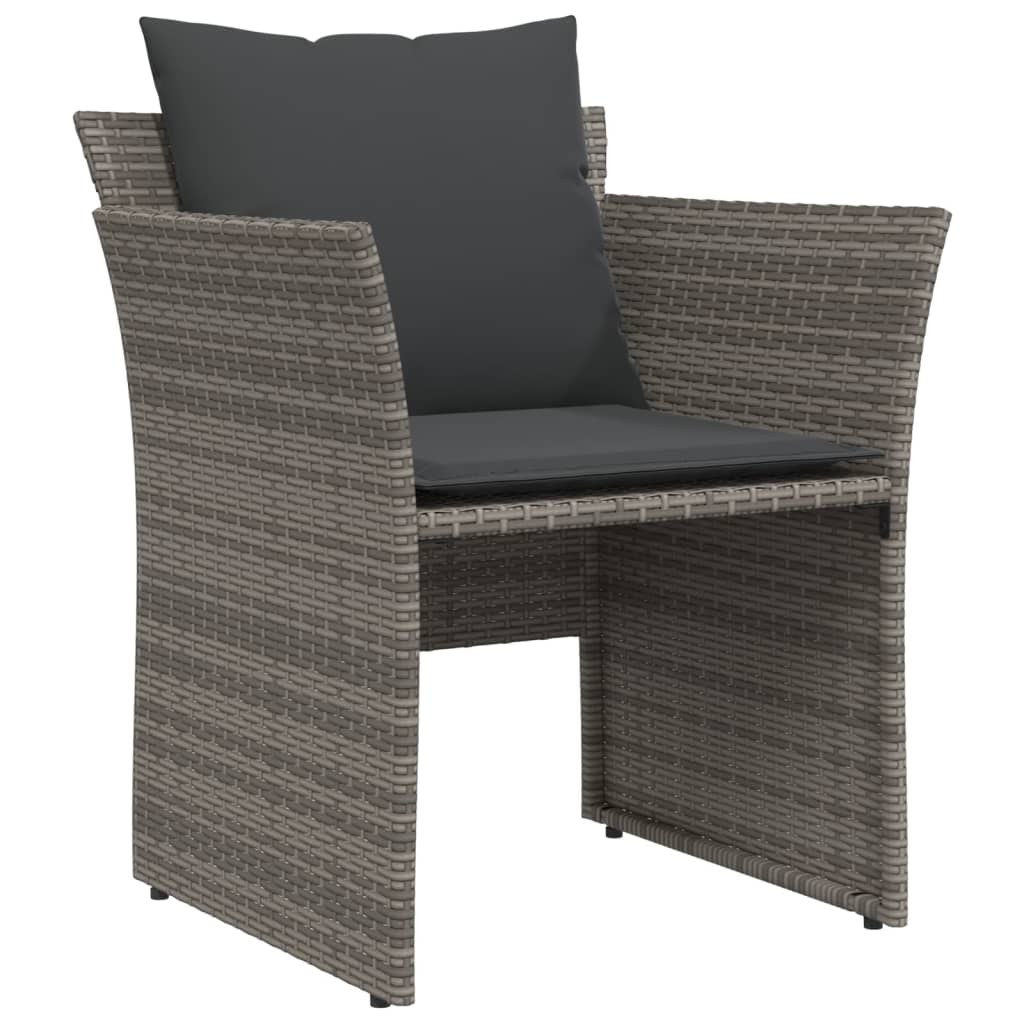 Tuinstoel met voetenbank poly rattan grijs is nu te koop bij PeponiXL, paradijselijk wonen!