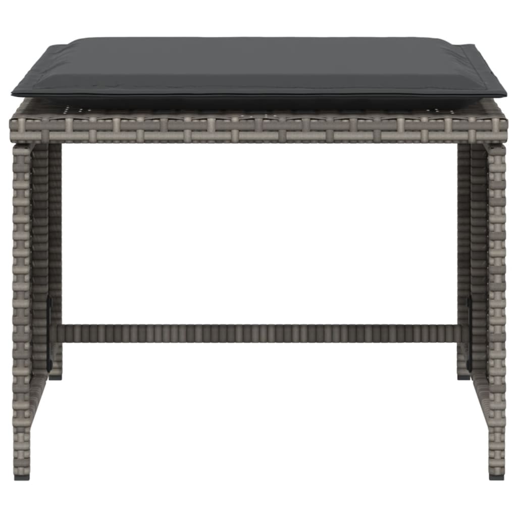 Tuinstoel met voetenbank poly rattan grijs is nu te koop bij PeponiXL, paradijselijk wonen!