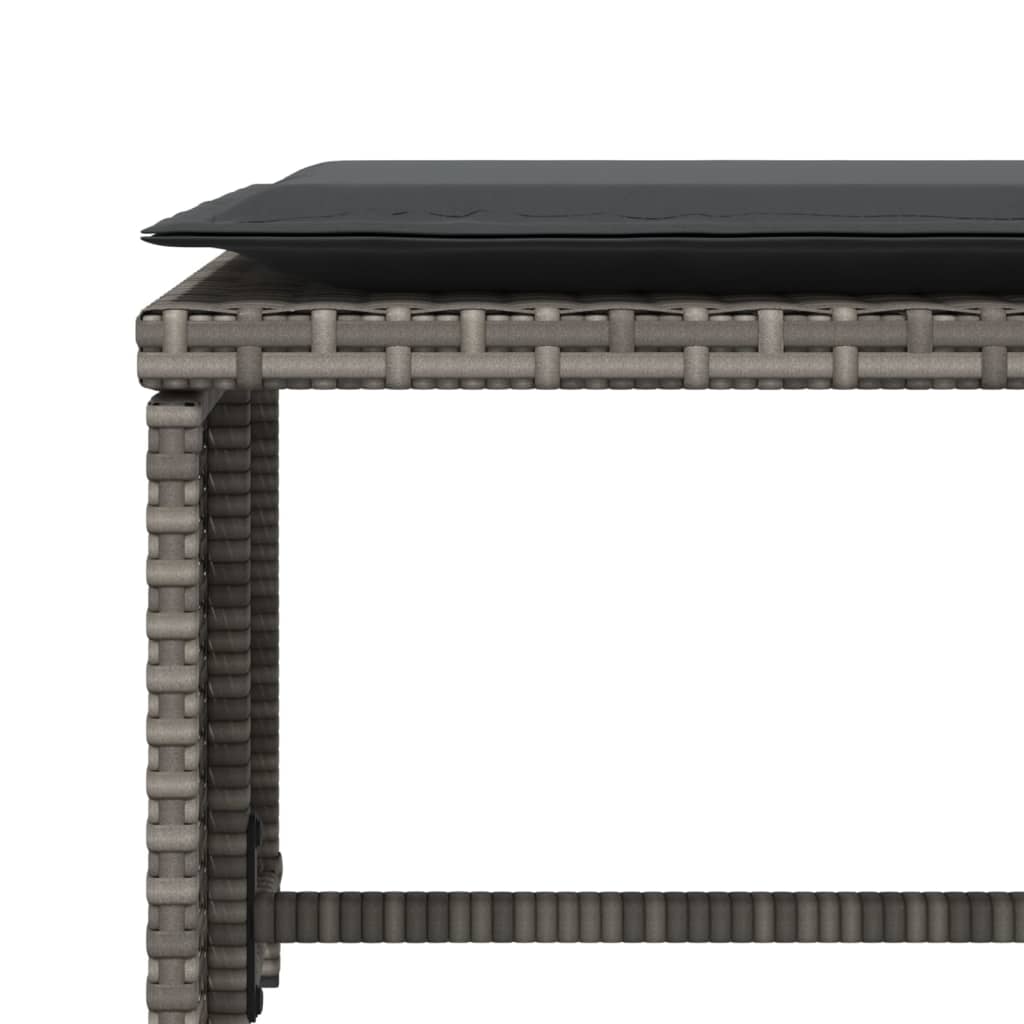 Tuinstoel met voetenbank poly rattan grijs is nu te koop bij PeponiXL, paradijselijk wonen!