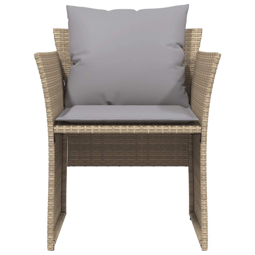 Tuinstoel met voetenbank poly rattan beige is nu te koop bij PeponiXL, paradijselijk wonen!