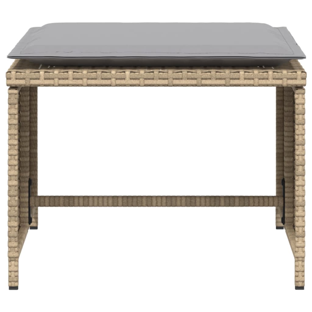 Tuinstoel met voetenbank poly rattan beige is nu te koop bij PeponiXL, paradijselijk wonen!