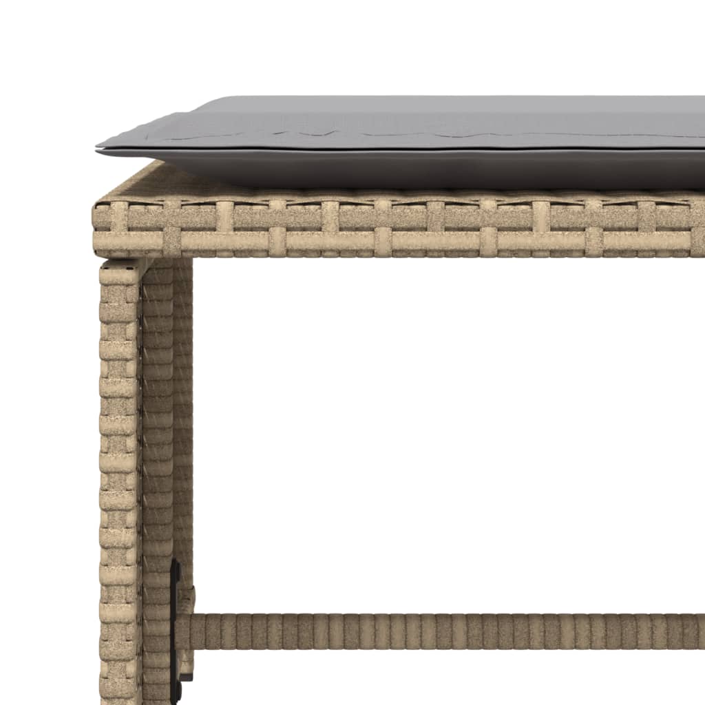 Tuinstoel met voetenbank poly rattan beige is nu te koop bij PeponiXL, paradijselijk wonen!