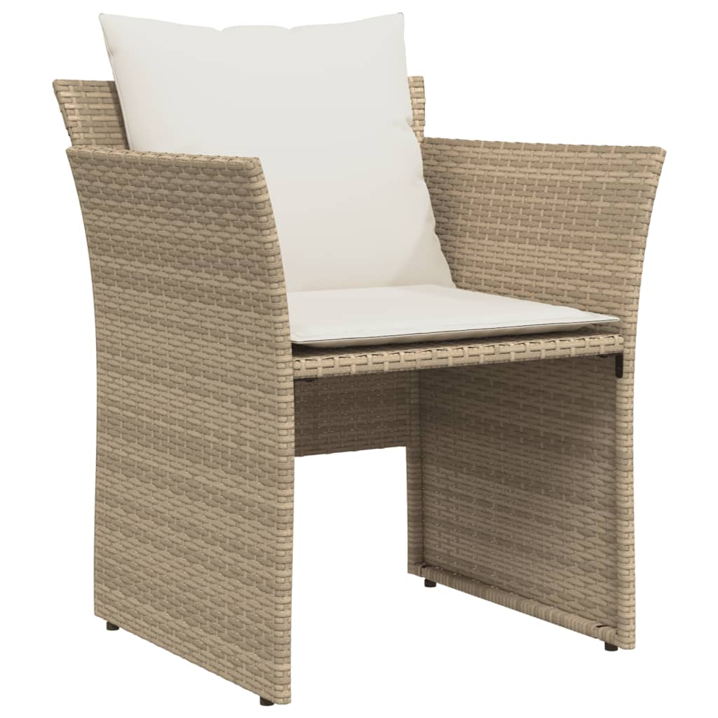 Tuinstoel met voetenbank poly rattan beige is nu te koop bij PeponiXL, paradijselijk wonen!
