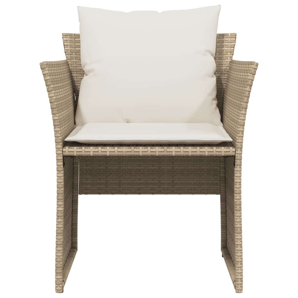Tuinstoel met voetenbank poly rattan beige is nu te koop bij PeponiXL, paradijselijk wonen!