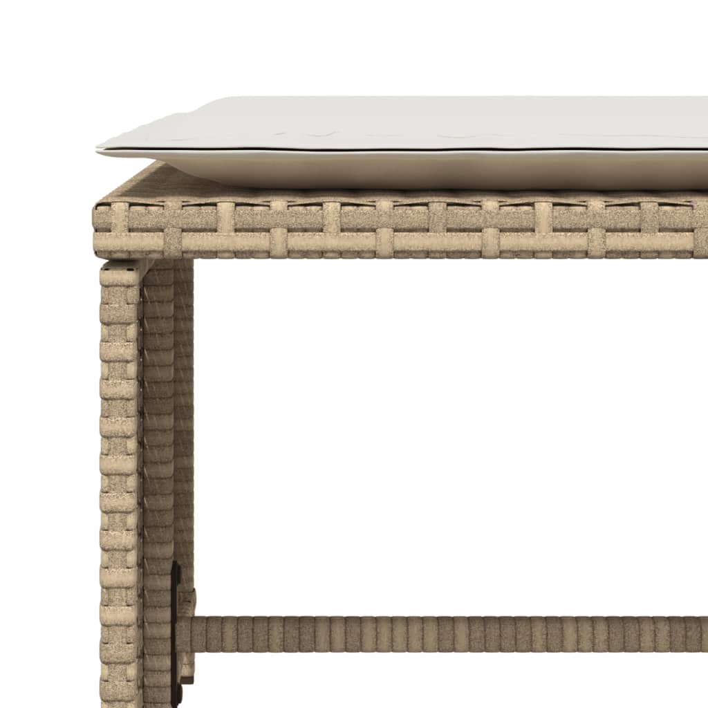 Tuinstoel met voetenbank poly rattan beige is nu te koop bij PeponiXL, paradijselijk wonen!