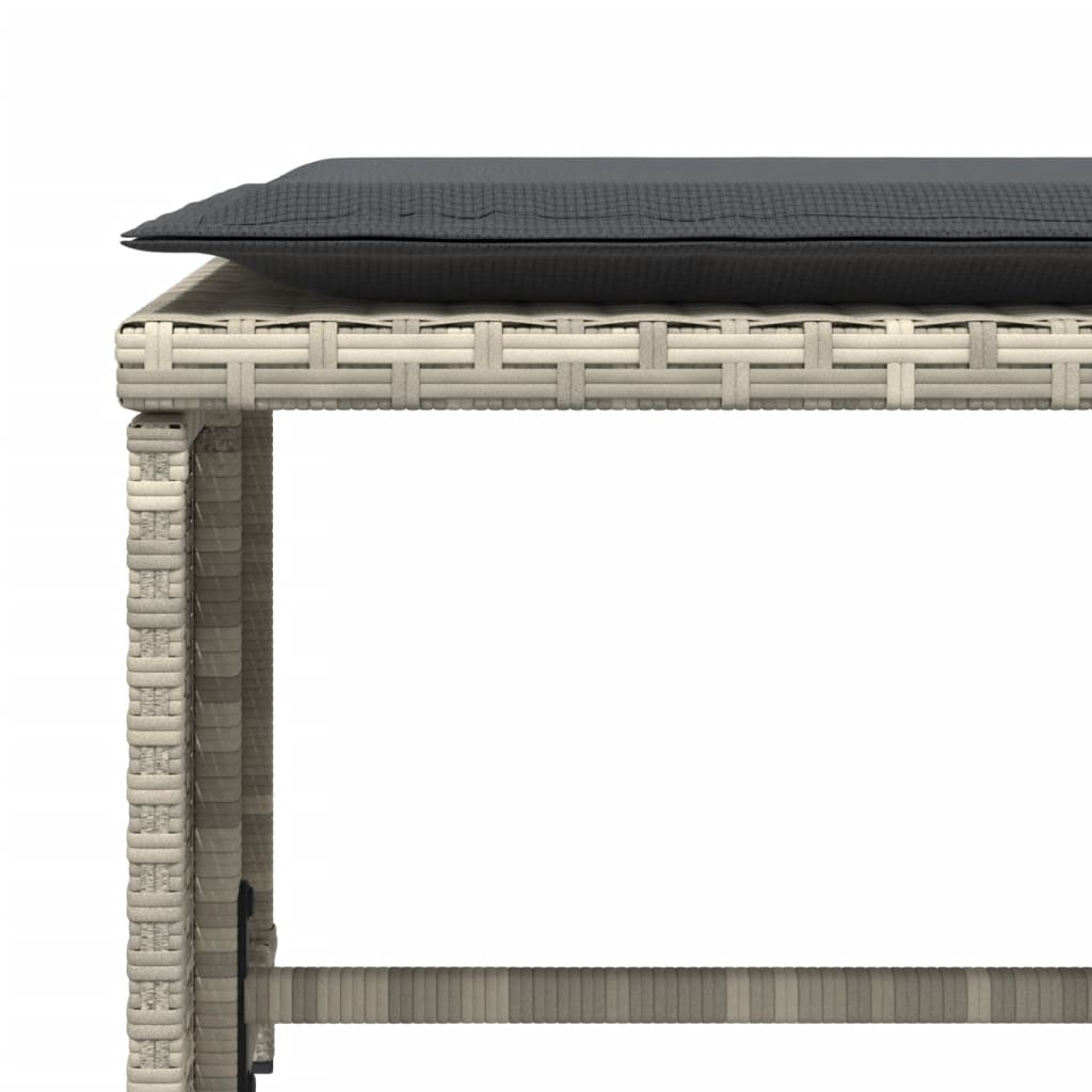 Tuinstoel met voetenbank poly rattan lichtgrijs is nu te koop bij PeponiXL, paradijselijk wonen!